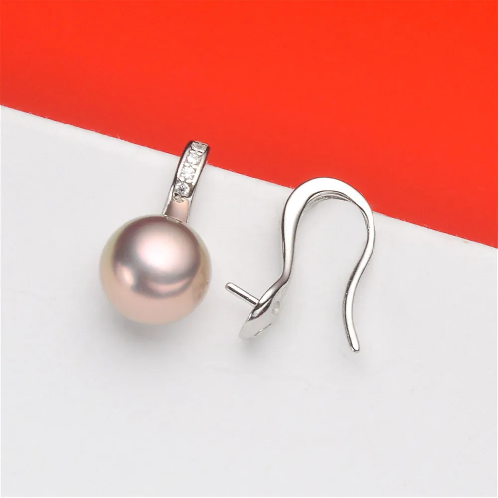 

S925 Sterling Silver Pearl Beads Stud Earrings Setting Base Diy Jewelry Making Findings&Components