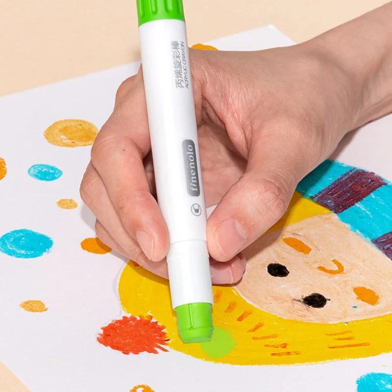 Цветная Водорастворимая вращающаяся акриловая кисть для карандашей 6/12 шт.