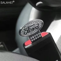 12pcs hidden metal with diamond car safety seat belt buckle clip car accessories for ford focus 2 3 fiesta ecosport kuga mondeo