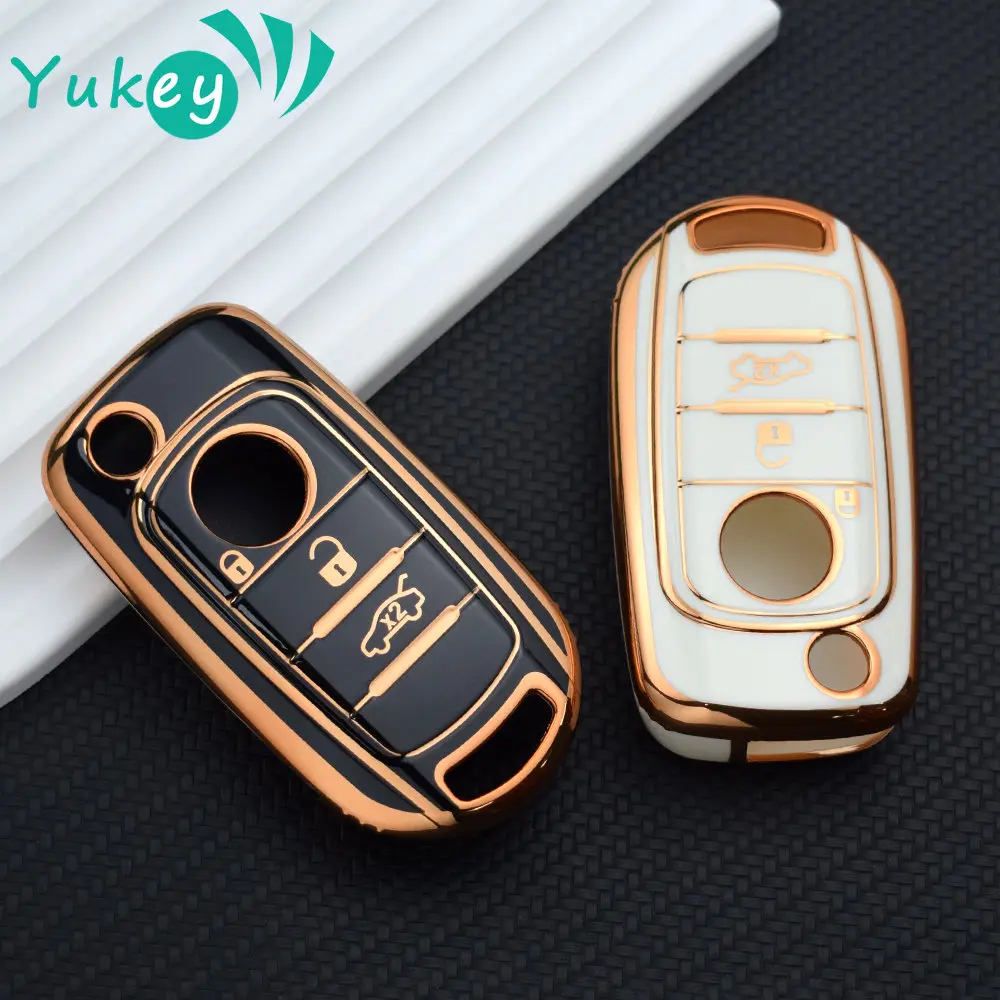 

3 Buttons TPU Case Key Cover Car Key Holder Keychain for FIAT Tipo Toro Freedom 500X Doblo Argo Nuovo Grazie Remote Shell