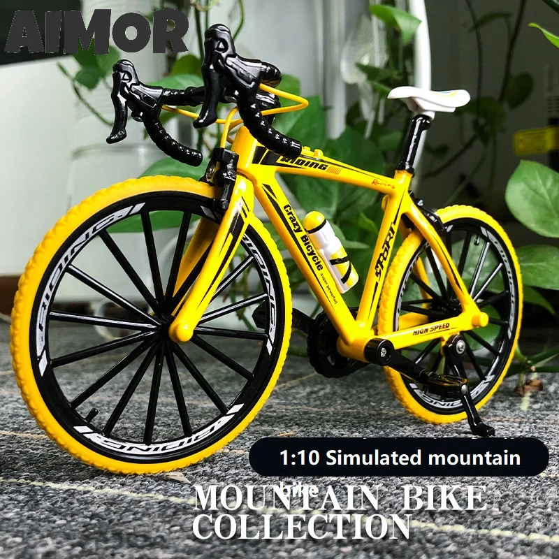 

AIMOR 1:10 Alloy Simulation Folding Mountain Bike Model Children's Toy Boy Boyfriend And Girlfriend Gift Ornaments
