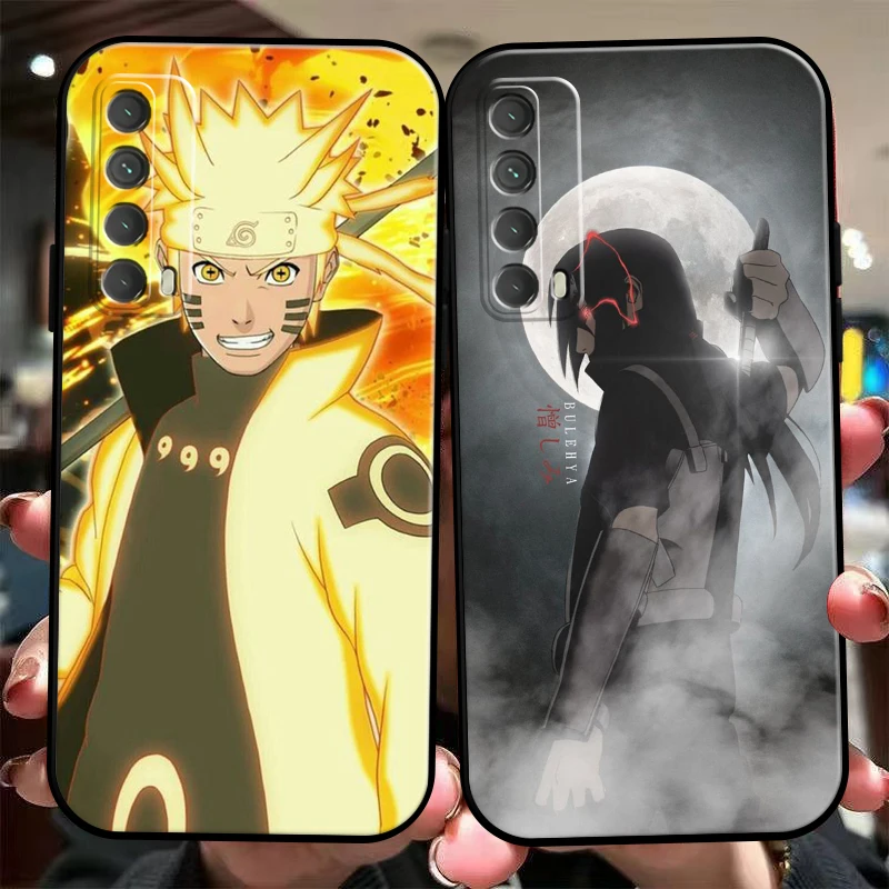 

NARUTO Anime Phone Case For Huawei P Smart Z 2019 2021 P20 P20 Lite Pro P30 Lite Pro P40 P40 Lite 5G Black Coque Silicone Cover