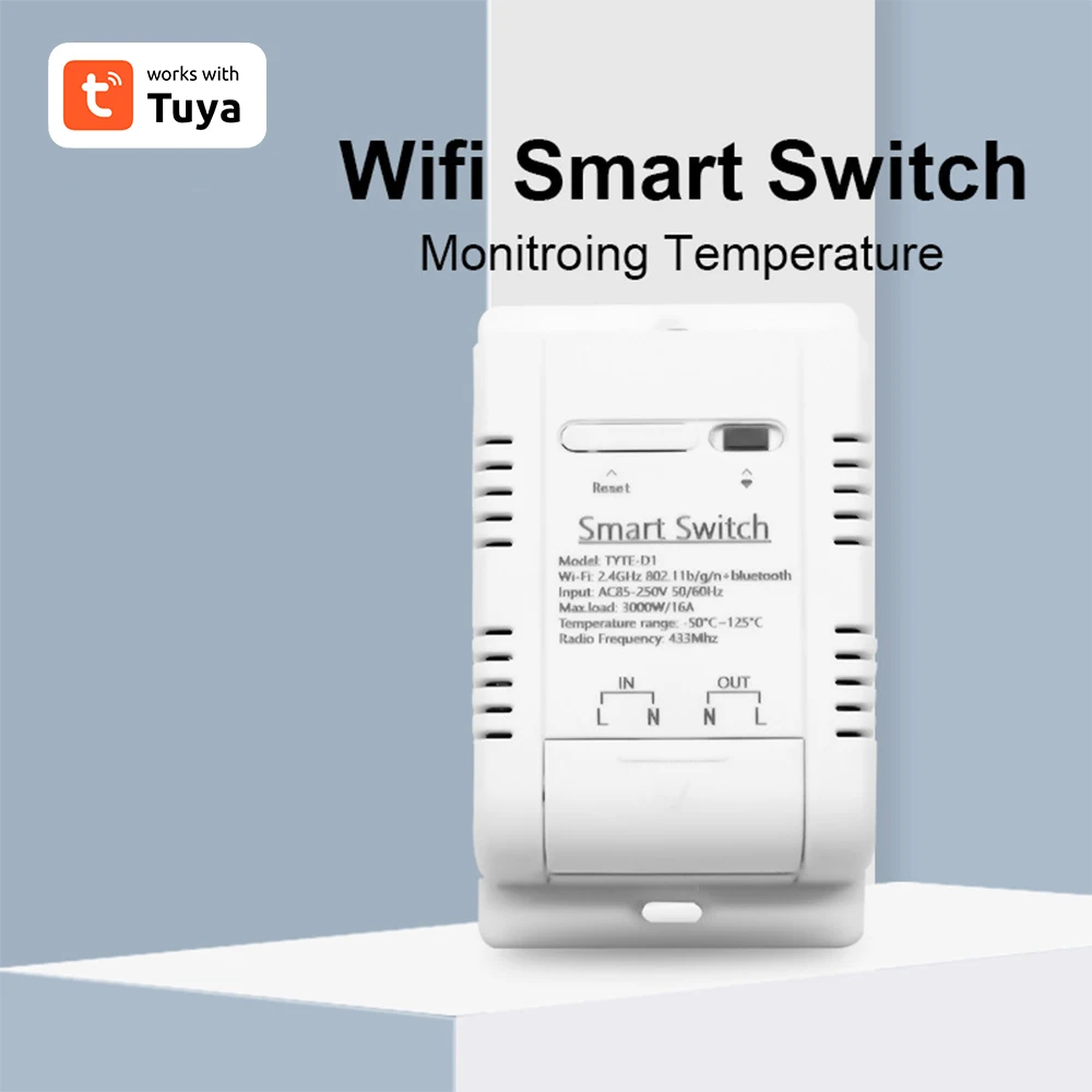 Переключатель температуры с Wi-Fi 16 А Rf433 1/2 шт.