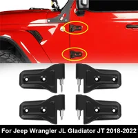 4Pcs/2Pairs Aluminium Coated Auto Door Side Hinge Conversion Kits For Jeep Wrangler JL JT 2018-2022 Car Replacement Accessorise