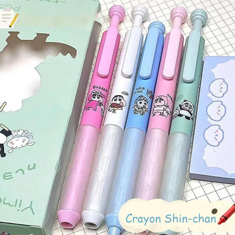 Мультяшный милый кавайный карандаш Shin-Chan нейтральная ручка авторучка для