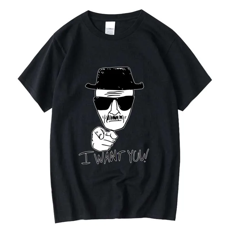 

XIN YI Men's high quality t-shirt 100% cotton cool breaking Bad printed Summer casual loose o-neck short sleeve t-shirt male top