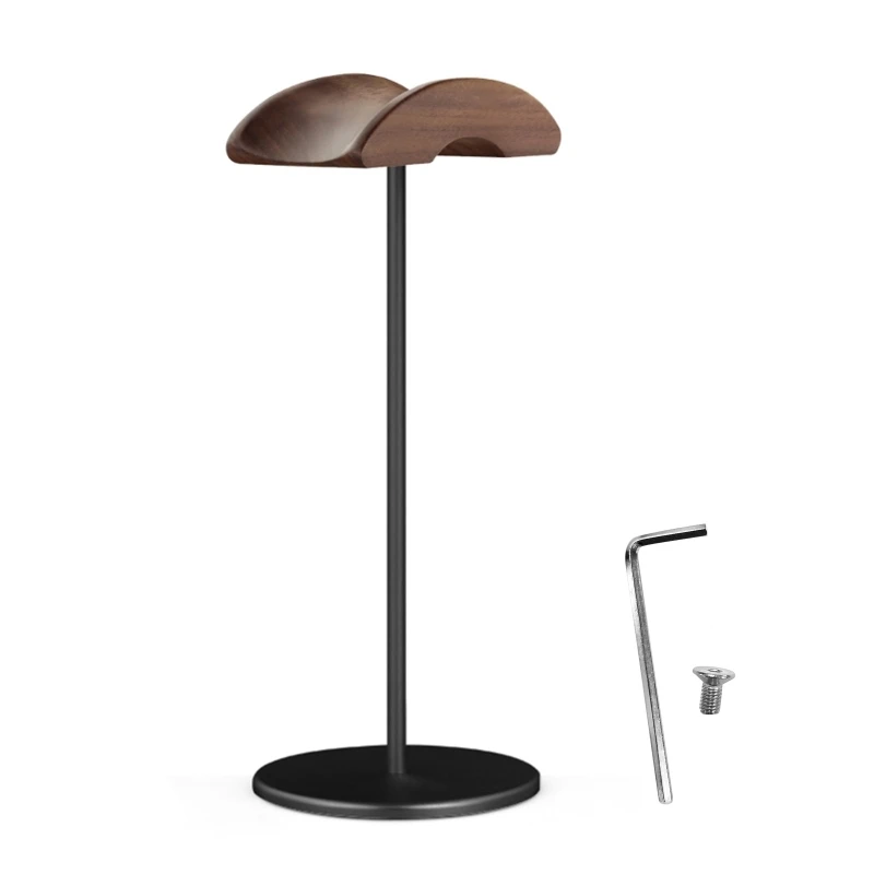 

Headset Stand Walnut Wood & Aluminium Alloy Gaming Headset Holder with Solid Heavy Base for All Headphone Sizes 67JD