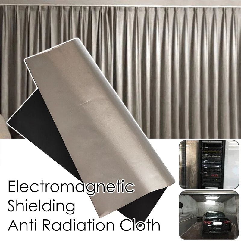 Черная проводящая ткань RFID EMF EMI Высокочастотная электромагнитная защитная