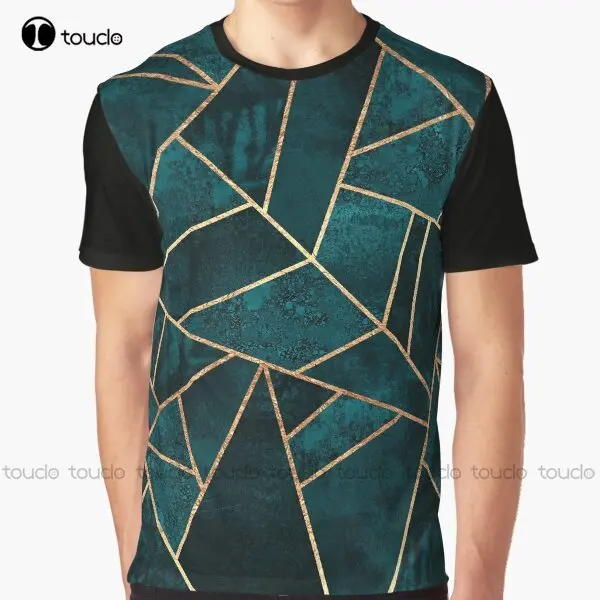 

Deep Teal Stone Graphic T-Shirt Digital Printing Tee Shirts Streetwear Xxs-5Xl New Popular Unisex Christmas Gift