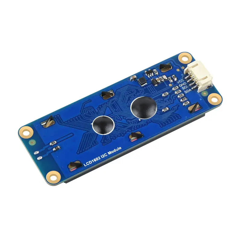 Фото Модуль LCD1602 I2C, 16x2 символьный LCD-дисплей, совместимый с Raspberry Pi/Pico/STM 3.3V/5V, с синим фоном и белым текстом. №2