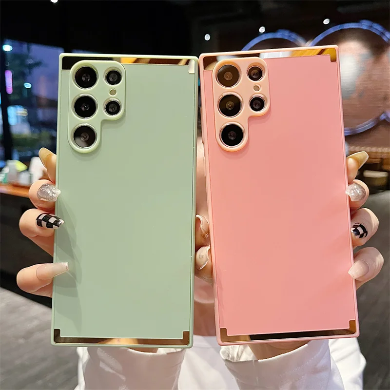 

Solid Color Matte Camera Protect Case for Samsung A53 73 23 13 32 52 72 12 51 71 70 S22 Ultra S21 FE S20 Plus Cover Men Women