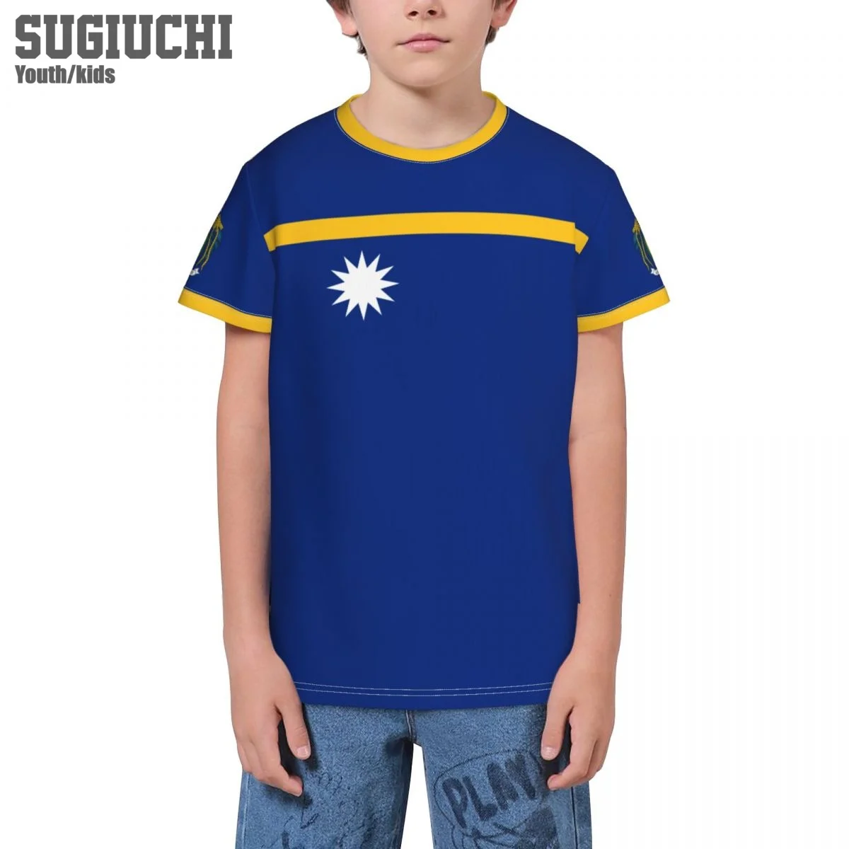 Custom Name Number Nauru Flag Emblem 3D T-shirts For Kids Youth Boy/Girl Tees jersey Soccer Football Fans Gift T shirt