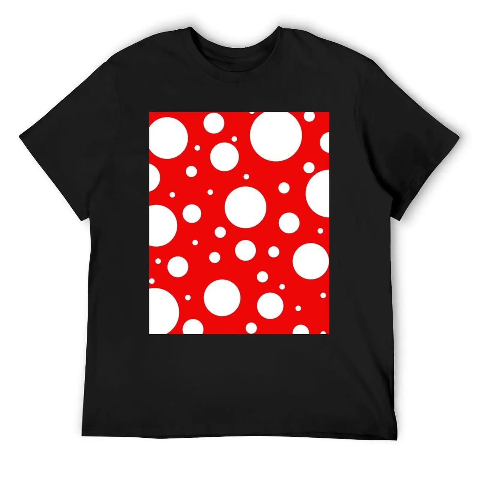 красная и белая футболка с рисунком в горошек рубашки большого размера мужские