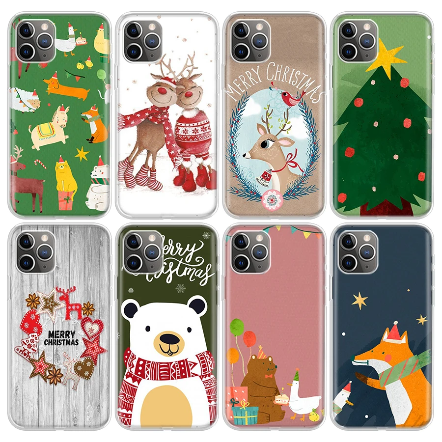 

Christmas Gift Happy New Year Soft Silicone Phone Case For Apple iPhone 14 11 12 Mini 13 Pro XR X XS Max 7 8 6 6S Plus + 5 SE