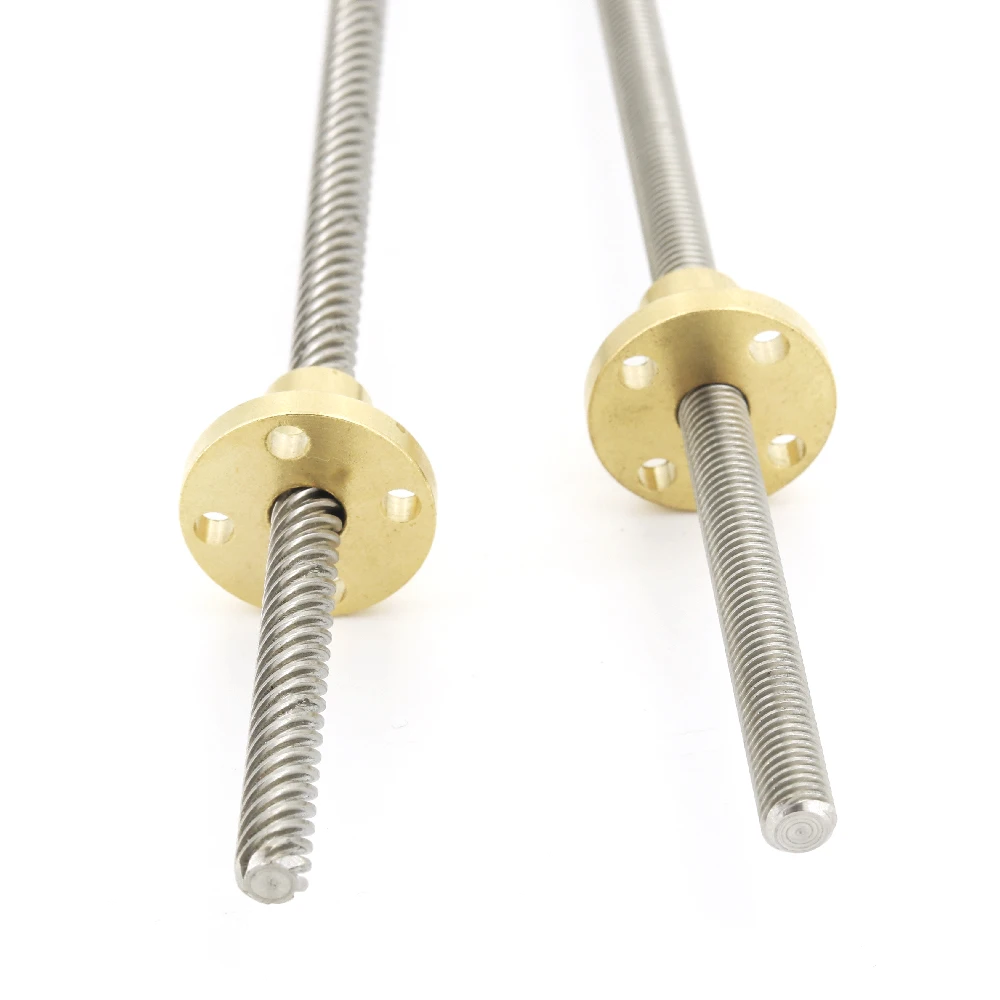 304 stainless steel T8 screw length 620mm lead 8mm trapezoidal spindle 1pcs With copper nut | 3D Printer Parts &amp Accessories