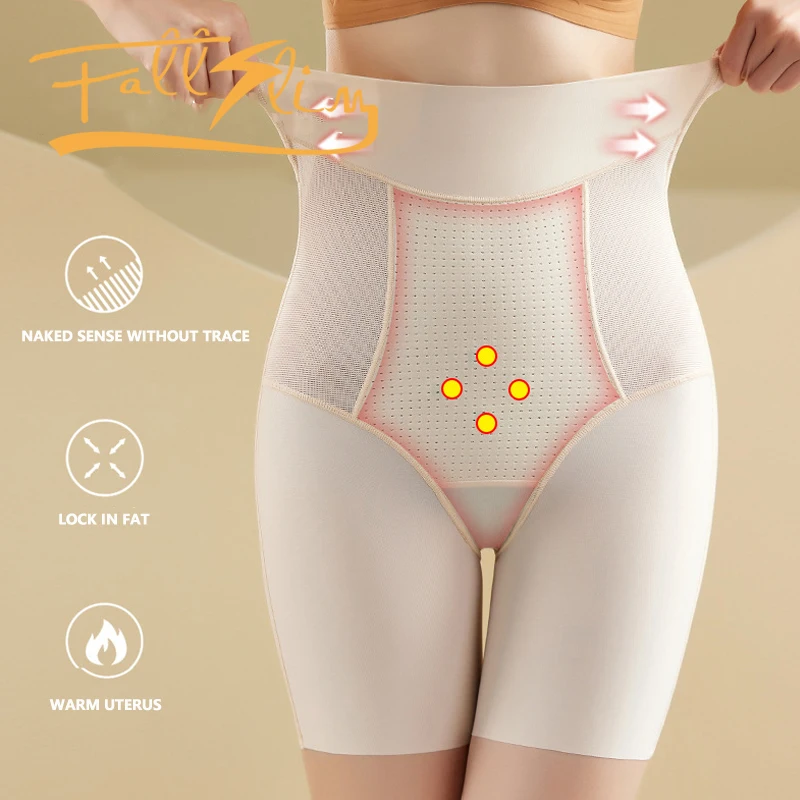 FALLSLIM 3 in 1 High Waist Shapewear Shorts Safety Pants Seamless Slim Hip Lift Tummy Control Panties Women Belly Shaper Boxer