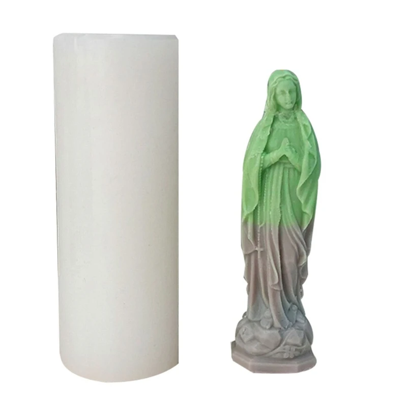 

Scented Candle Silicone Mold 3D Virgin Marys Candle Mold Sculpture