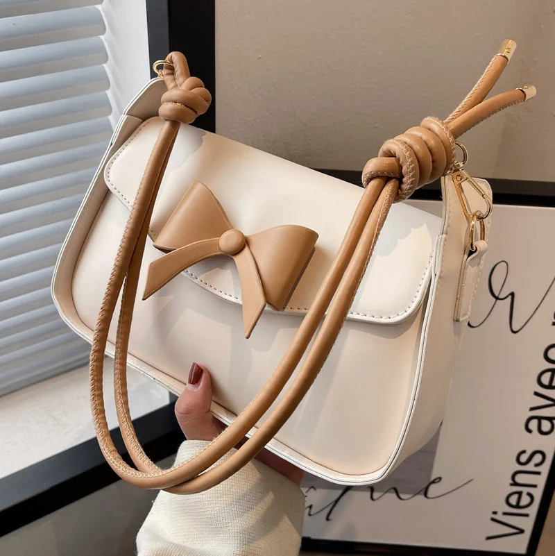 

Spring and Summer Popular 2022 New Fashion Ladies Luxury High Quality Casual Simple Bow Messenger Bag Shoulder Small Square Bag