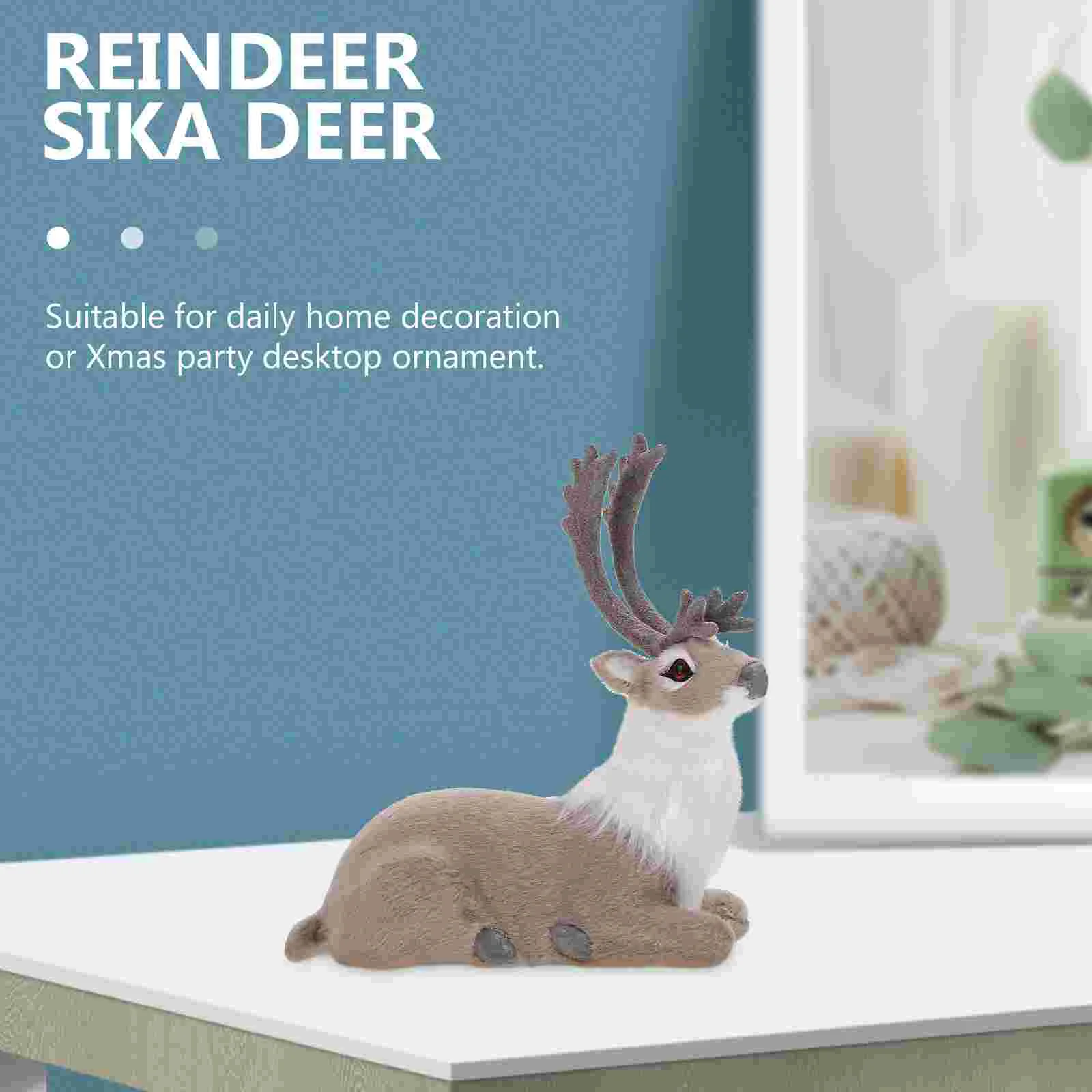 Рождественские украшения с оленями имитация лося елочные игрушек пластиковые