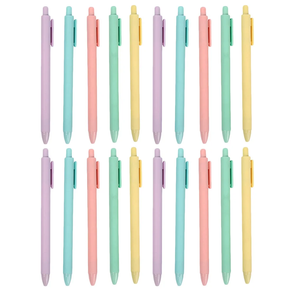 

20Pcs Anti-skid Work Pens Colorful Pens Student Marking Pens Writing Supply