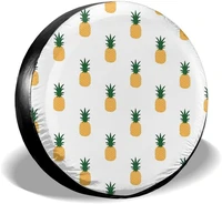 delumie pineapple cool spare tire covers wheel protectors weatherproof universal for trailer rv suv truck camper travel trailer