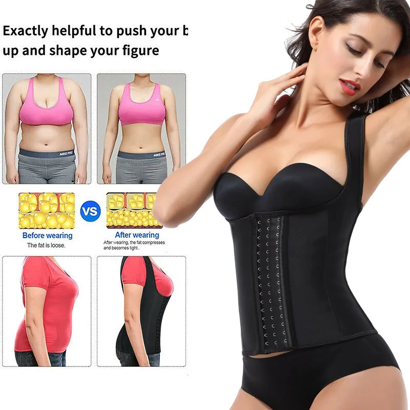 

Latex Waist Trainer Women Underbust Corset Cincher Vest Shaper Body Shapewear Tummy Control Sport Girdle Slimming Modeling Strap