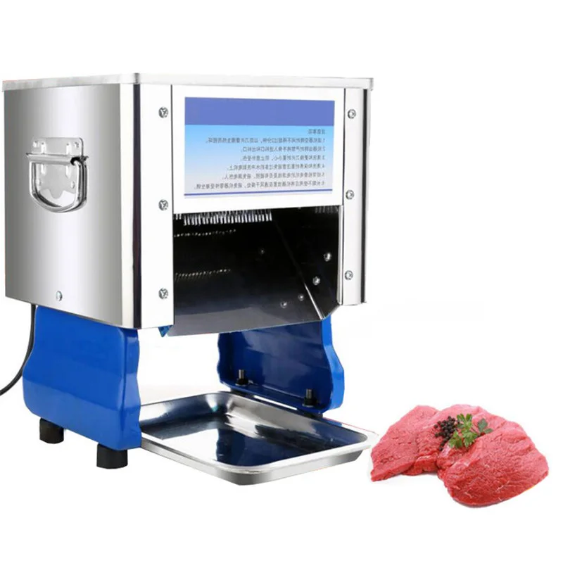 

BEIJAMEI Commercial Meat Slicer Fully Automatic Shred Slicer Dicing Machine Electric Vegetable Cutter Grinder 550W