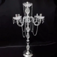 90cm tall acrylic 5 arms candelabra wedding candle holder table centerpiece decor supply