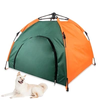 dog tent foldable portable outdoor shade rainproof dog tent cat breathable semi automatic quick open large space with tent mat