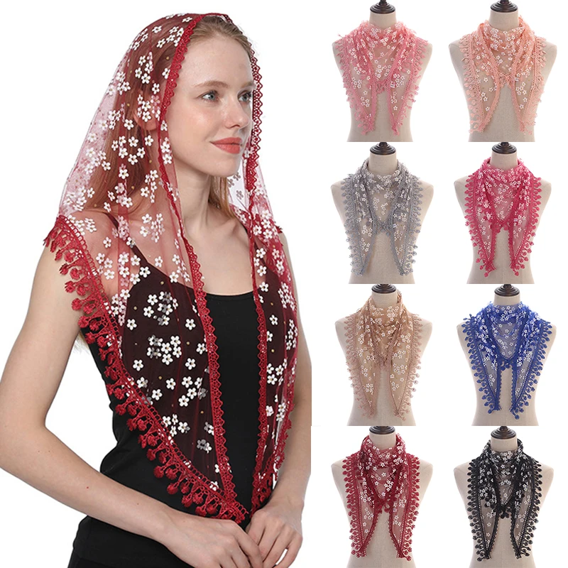 

160*50 см мягкий женский треугольный шарф с цветочной бахромой треугольный шарф молитвенная вышитая кружевная шаль прозрачные цветочные шарф...