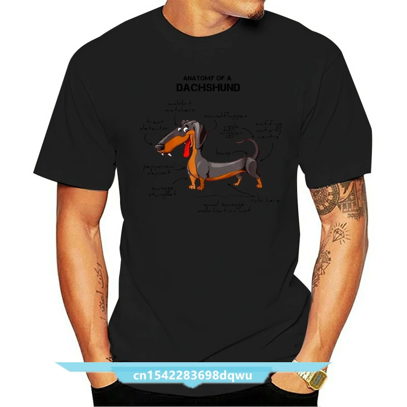 

Brand Men Shirt Anatomy Of A Dachshund Funny Dog T Shirt