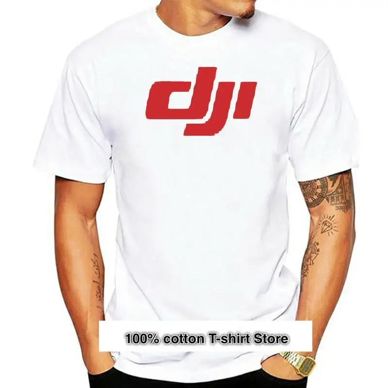 

Camiseta de manga corta para hombre, camisa de algodón de Dji Professional Pilot Drone, de verano