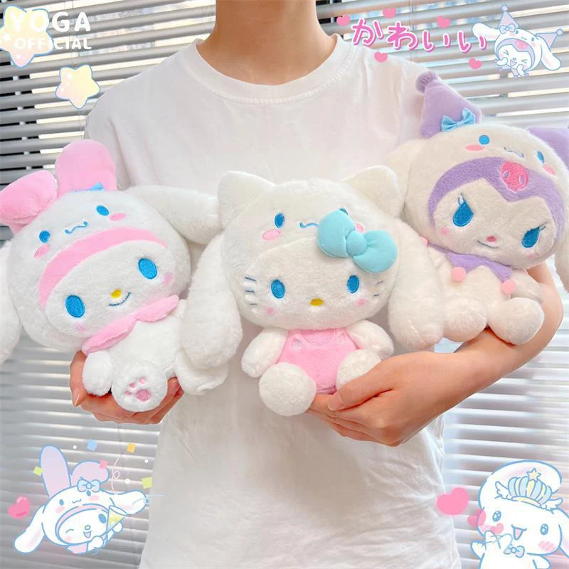 

Sanrio плюшевые игрушки Kuromi Cinnamoroll My Melody Pompompurin Hello Kitty Подвеска хлопковая кукла подарки для девочки рождественские подарки
