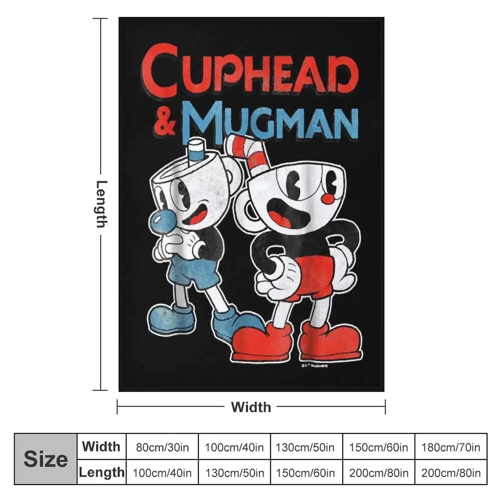 Футболка с рисунком Cuphead Mugman Dynamic Duo одеяло милые зимние кровати туристические