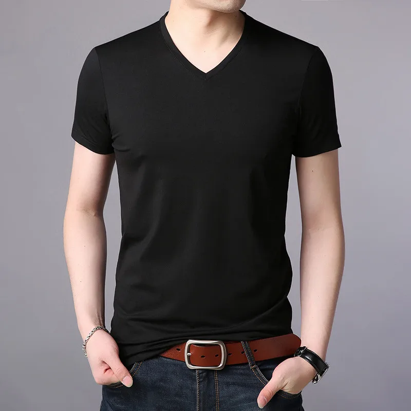 

2607 Spring and summer middle-aged men's silk short-sleeved men's silk thin dad shirt