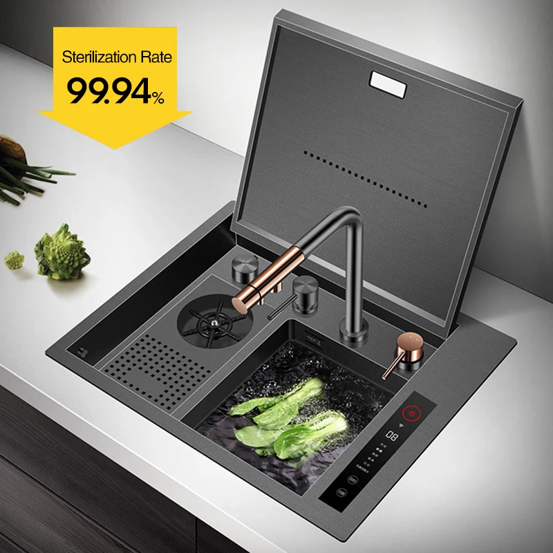 ASRAS нанометр 304 нержавеющая сталь умная очистка кухонная раковина Скрытая чашка