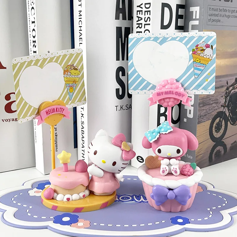 Sanrio Hello Kitty Kuromi Melody Pochacco Cinnamoroll Pom Purin десертная записка игрушка слепая коробка