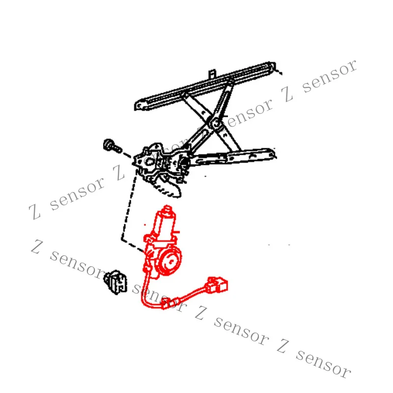 Фото Мотор стеклоподъемника RRR+ правый (RH) для Toyota Corolla Altis NZE170 ZRE172 ZRE173 4D №5