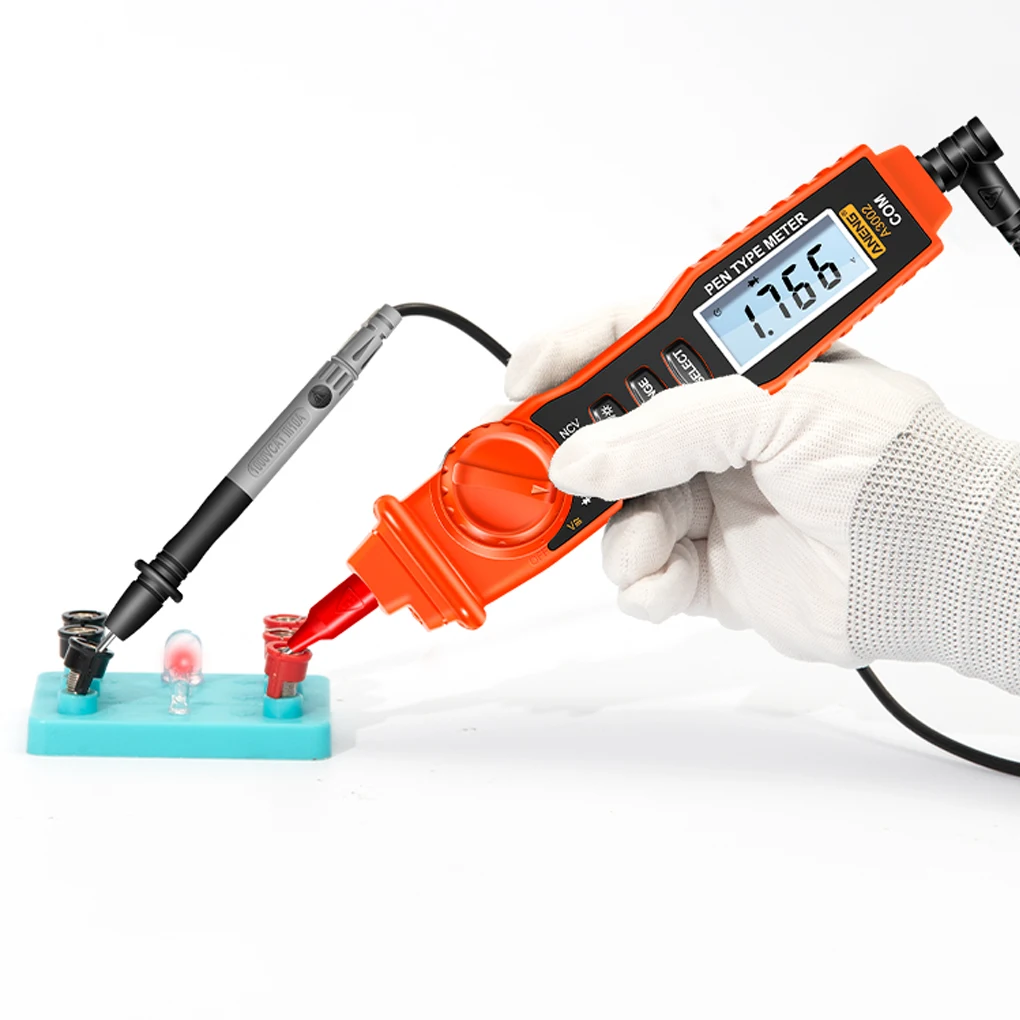 

Цифровой мультиметр-ручка с подсветкой, 4000 отсчетов, Бесконтактный детектор, тестер емкости, электрический портативный измеритель