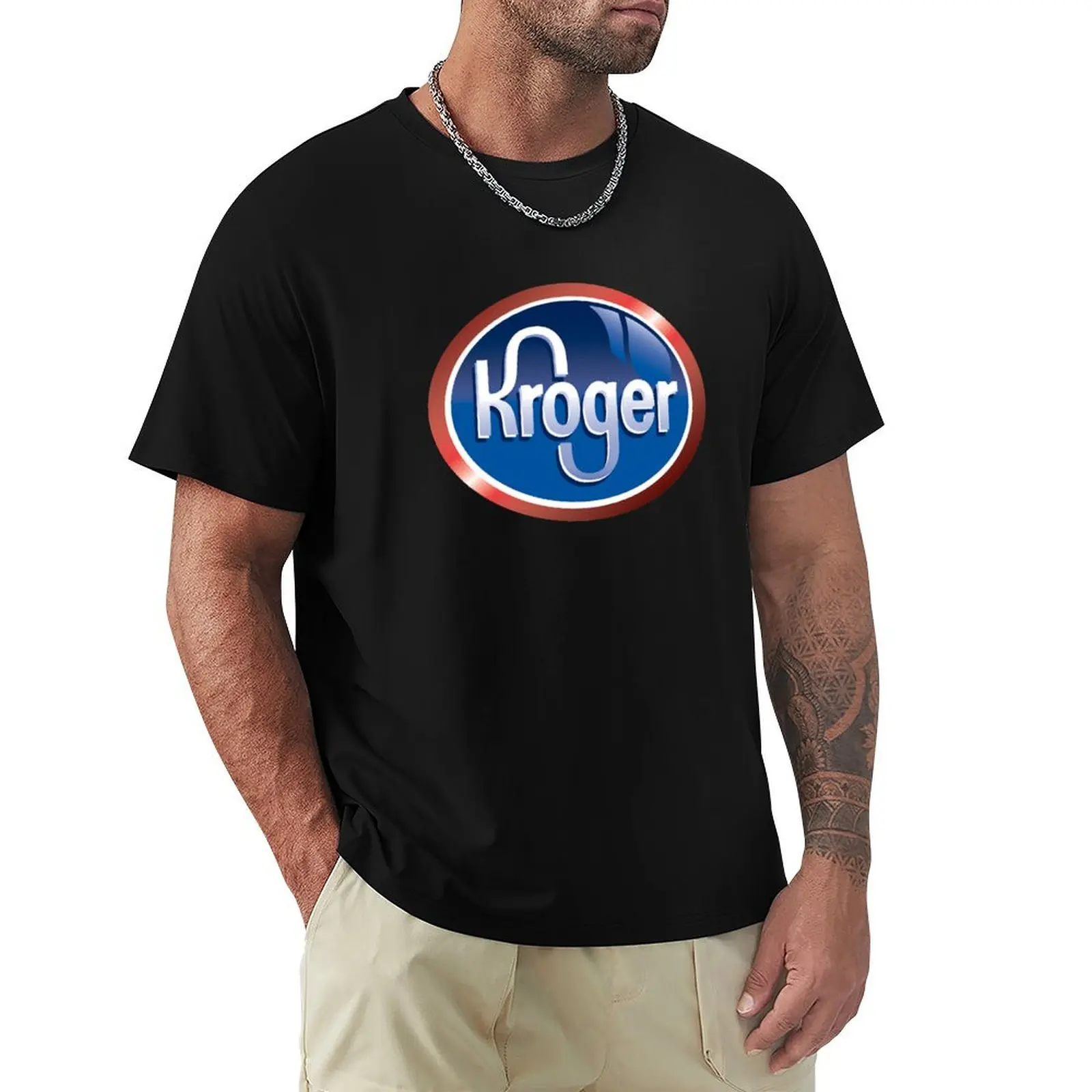 Фото Футболка Kroger For Fans, однотонная, повседневная. №1