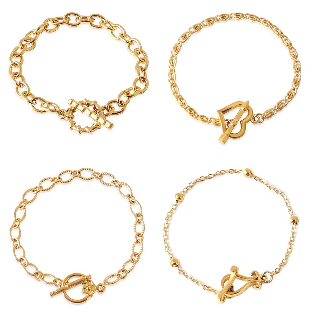 Новый трендовый браслет из нержавеющей стали модный для женщин регулируемая