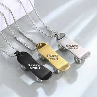 mens titanium steel trend scooter necklace hip hop street style pendant necklace women 2022 new