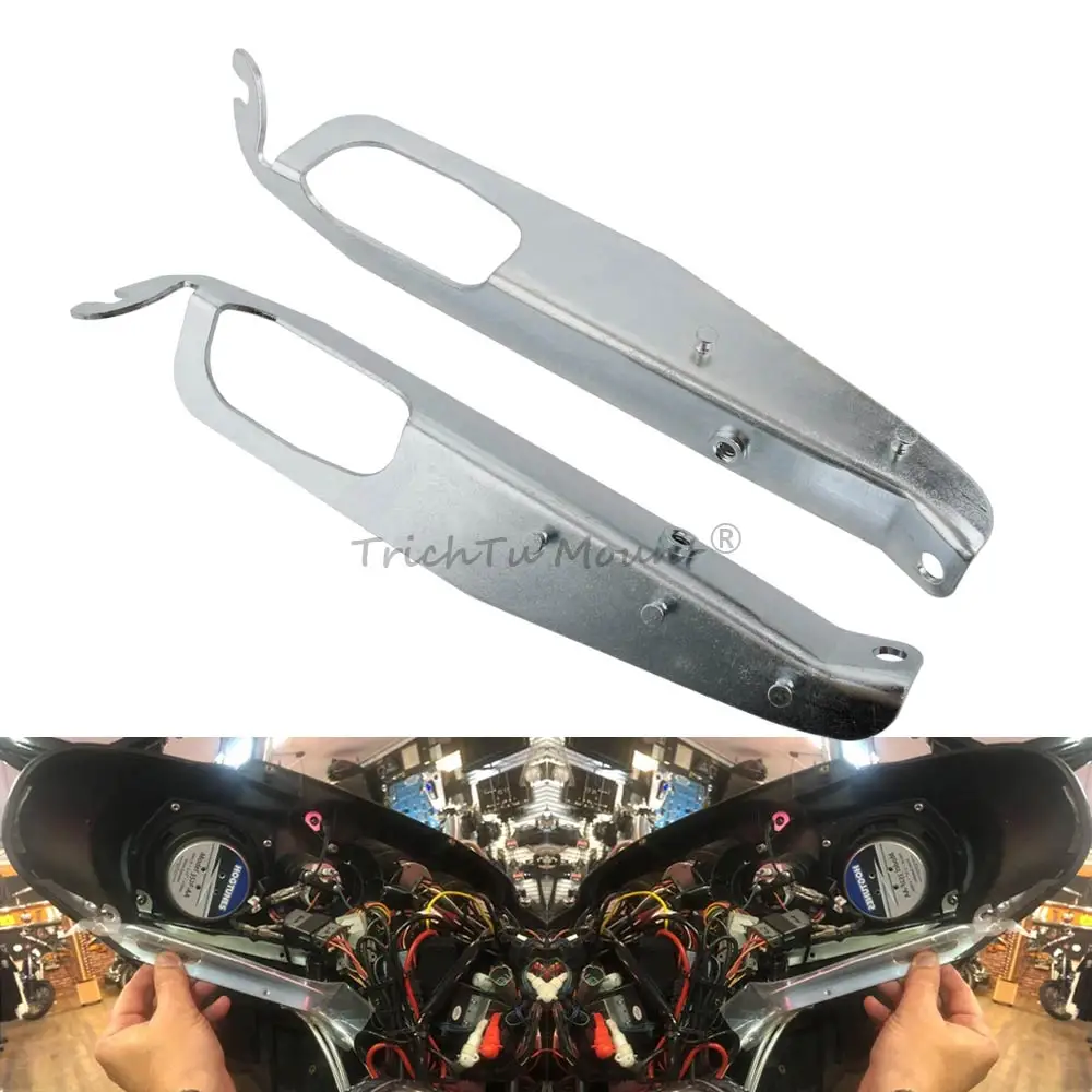 

Внутренняя обтекательная Колонка для мотоцикла с крыльями летучая мышь, поддержка головного телефона для Harley Touring FLHX Electra Street Tri Glide CVO 96-13