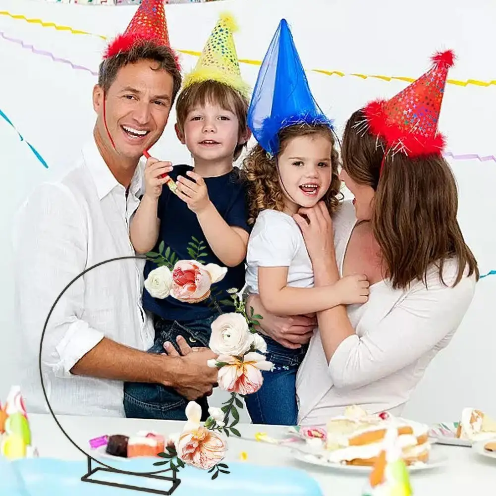 Металлический обруч с цветочным принтом блестящая поверхность металлическое