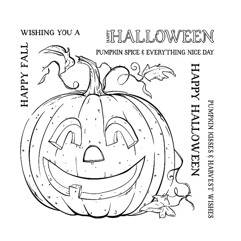 Новинка 2021 прозрачные штампы в виде тыквы на Хэллоуин для творчества