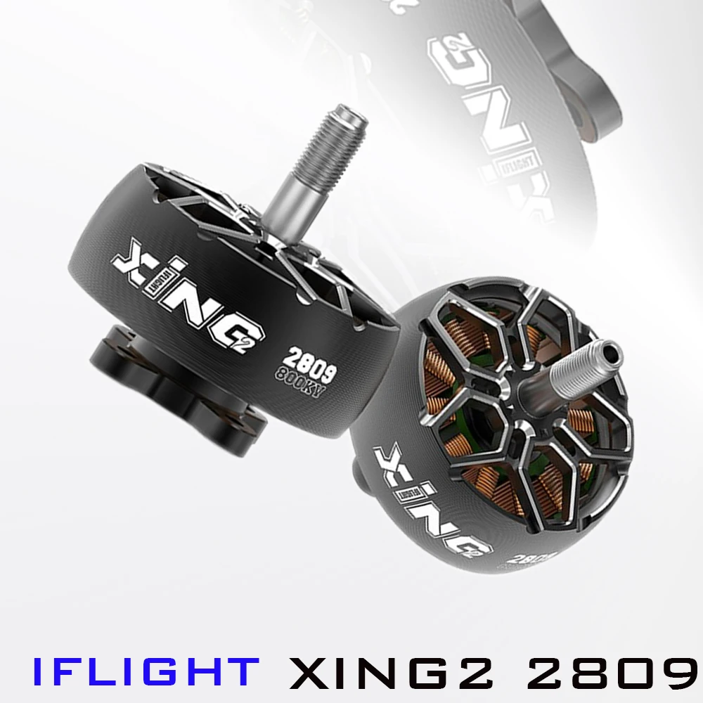

IFlight XING2 2809 1250KV 4-6S 5mm Titanium Shaft Brushless Motor Compatible 7-8inch Propeller For RC DIY FPV Racing Drone