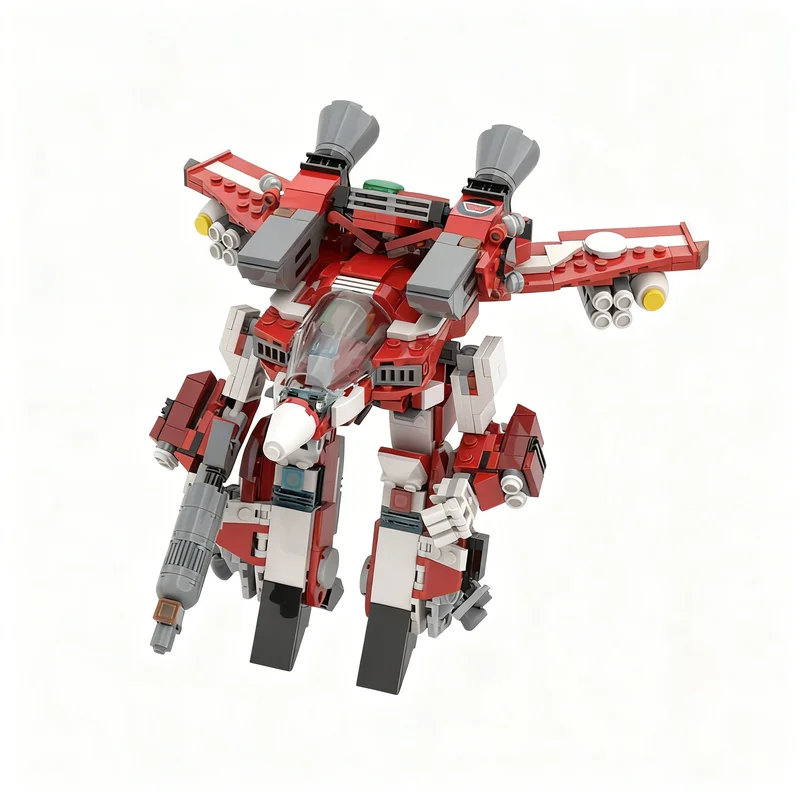 Фото Набор из 672 деталей MOC Macross VF1J: Коллекционная модель космического корабля MILA из научно-фантастической серии, совместимые строительные блоки, игрушка-подарок №2