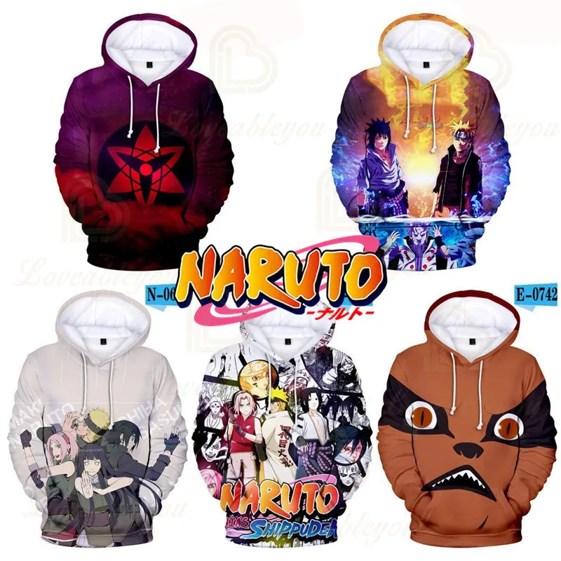 

Anime Naruto Hoodies Uchiha Sasuke Streetwear Sweatshirts Spring Autumn Hoodie Boys Loose Cozy Tops Pullovers Sudadera