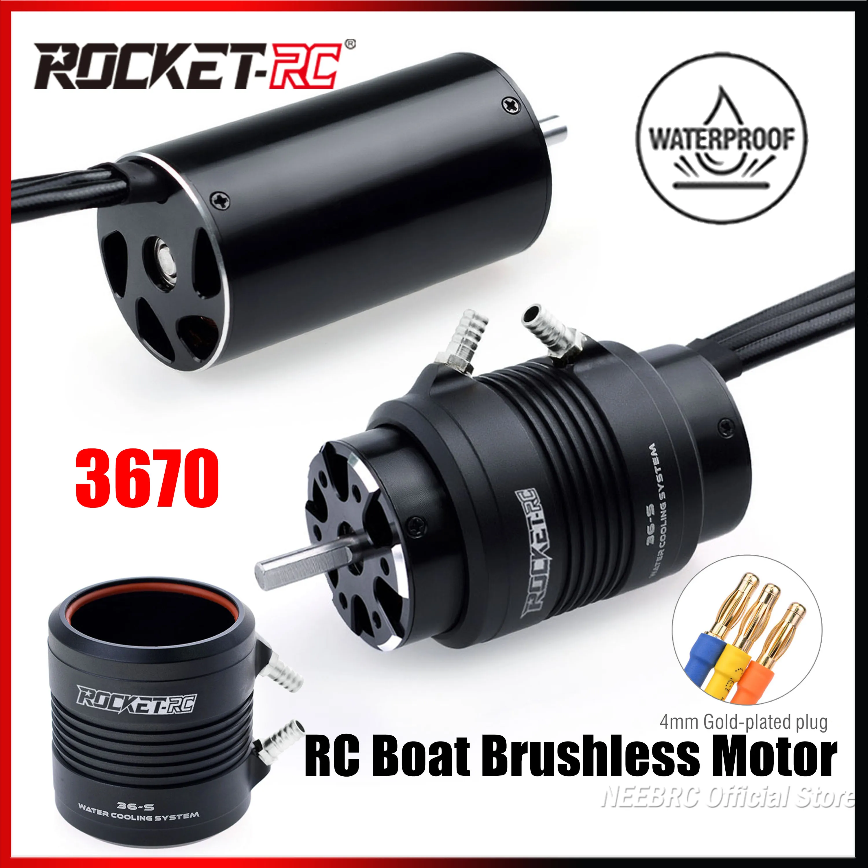 NeebRC Rocket-RC 3670 Бесщеточный мотор для RC лодки