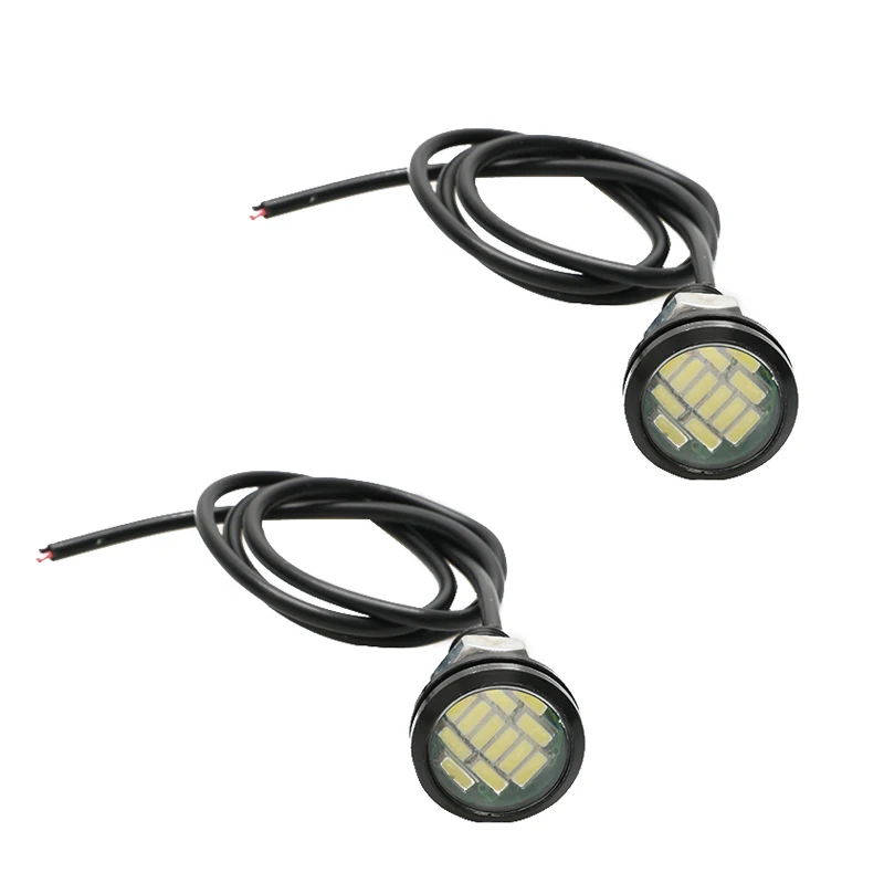 2PCS DC 12V Waterproof LED Convex Lens 12W High Power Light with Metal Mount 3s Lithium Power Lamp for RC Model Boat